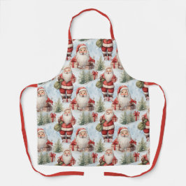 Delantal Navidades de acuarela Santa Claus 3 -