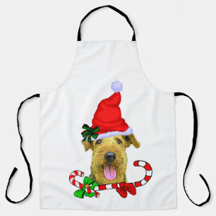 Delantal Navidades de Airedale Terrier