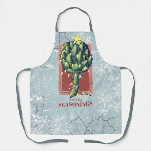 Delantal Navidades de alcachofa alumbran cocina gourmet