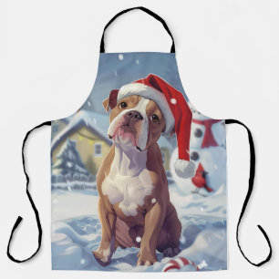 Delantal Navidades de American Staffordshire Winter Wonderl