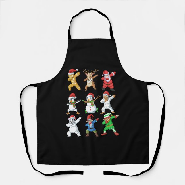 Delantal Navidades de amigos de Dabbing Santa Elf (Anverso)
