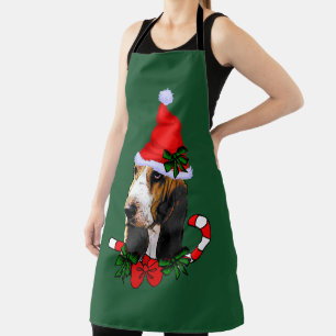 Delantal Navidades de Basset Hound