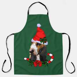 Delantal Navidades de Basset Hound