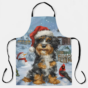 Delantal Navidades de Bernedoodle Dog Winter Wonderland