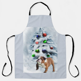 Delantal Navidades de Bulldog de Inglaterra
