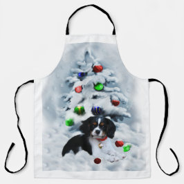 Delantal Navidades de Cachorros Cavalier King Charles Spani