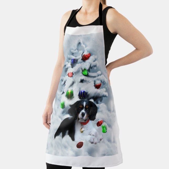 Delantal Navidades de Cachorros Cavalier King Charles Spani (in situ)