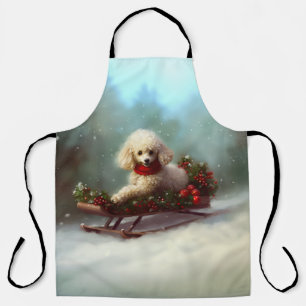 Delantal Navidades de carne de perro en invierno