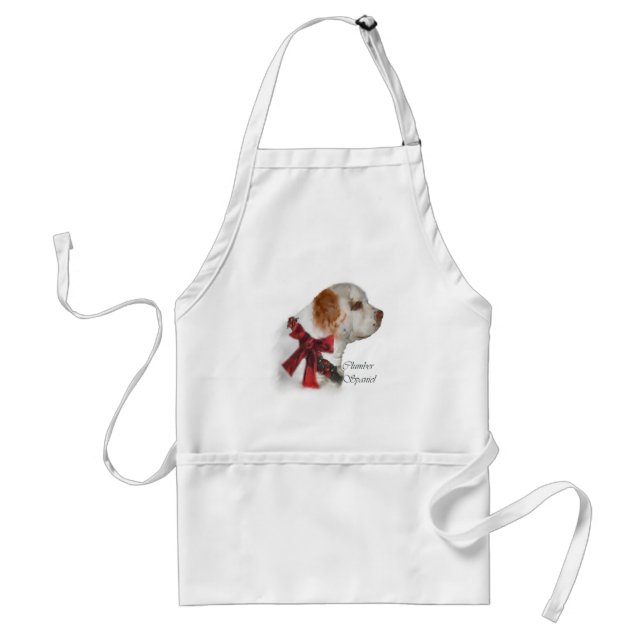Delantal Navidades de Clumber Spaniel Regalos (Frente)