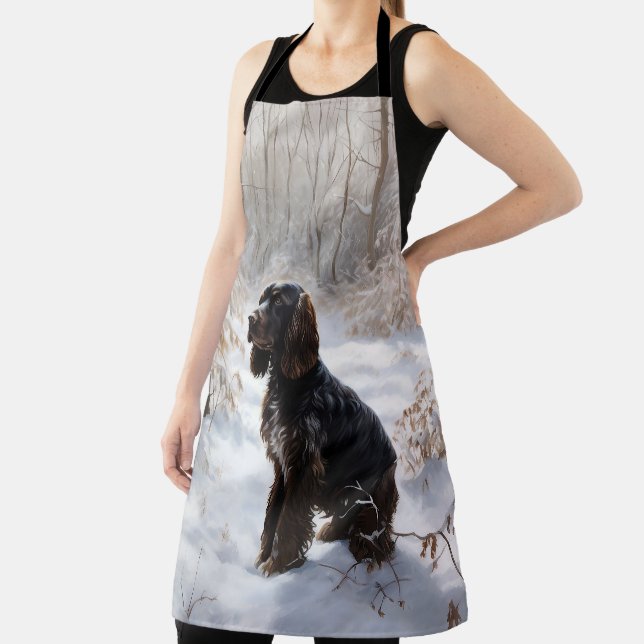 Delantal Navidades de Cocker Spaniel Let It Snow (in situ)