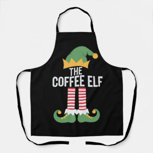 Delantal Navidades de Coffee Elf Family Mating Group