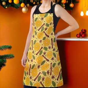 Delantal Navidades de color amarillo picante