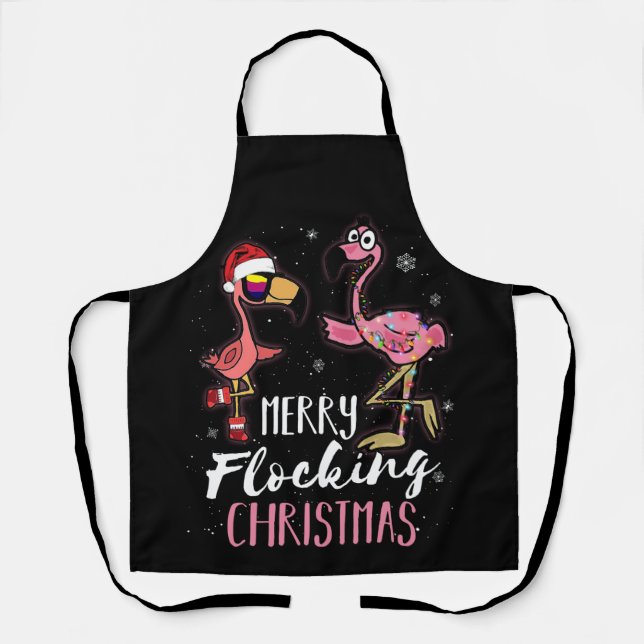 Delantal Navidades de enclavamiento de cerezos Rosa Santa F (Anverso)