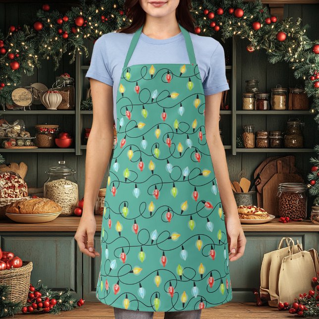 Delantal Navidades de guiño suave iluminan patrón de vacaci (Subido por el creador)