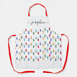 Delantal Navidades de guiones de nombres personalizados de 