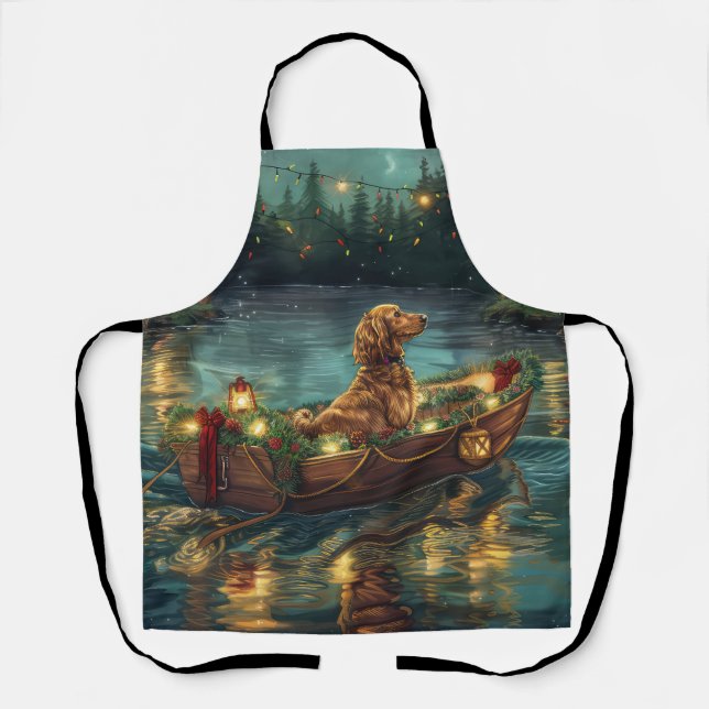 Delantal Navidades de hebilla afgana disfrutan de un viaje  (Anverso)