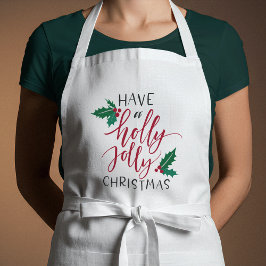 Delantal Navidades de Holly Jolly