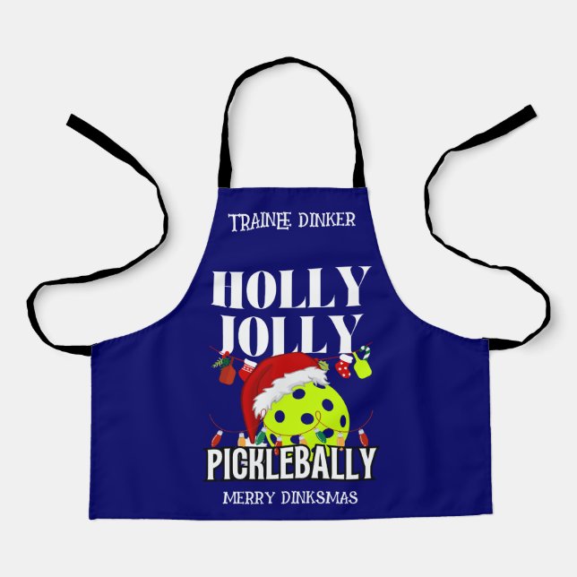 DELANTAL NAVIDADES DE HOLLY JOLLY PICKLEBALLY (Anverso)