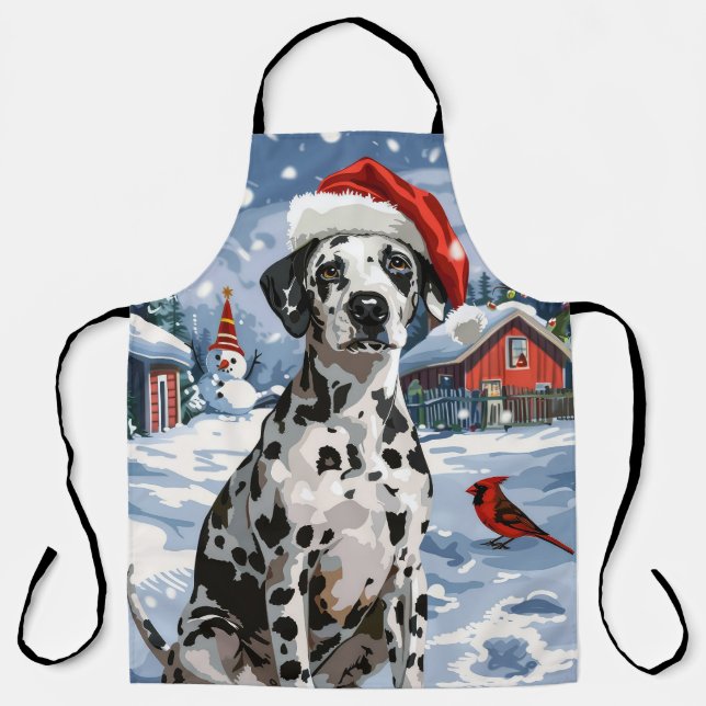 Delantal Navidades de invierno de Dalmacia (Anverso)