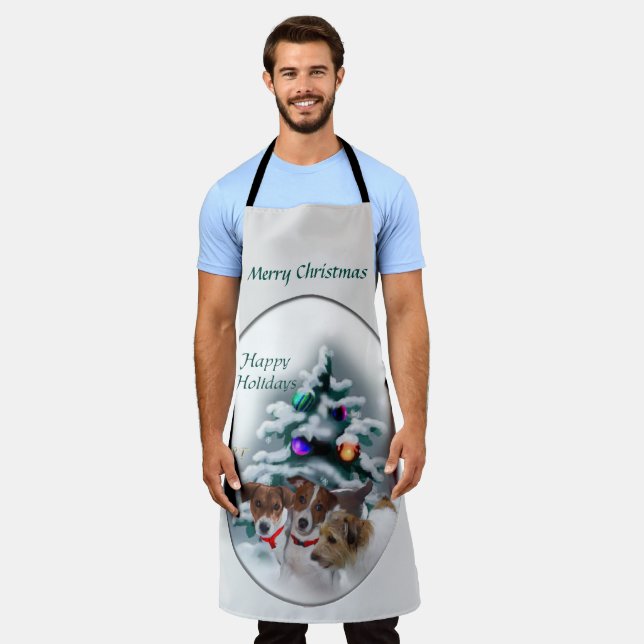 Delantal Navidades de Jack Russell Terrier (Gastado)