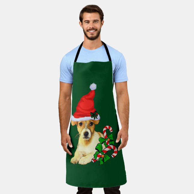 Delantal Navidades de Jack Russell Terrier (Gastado)