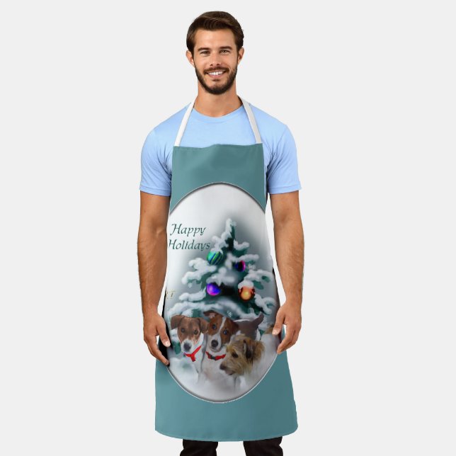 Delantal Navidades de Jack Russell Terrier (Gastado)