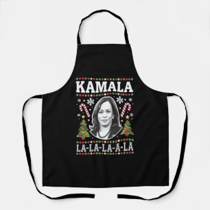 Delantal Navidades de Kamala Harris 2024 Comma La Xmas