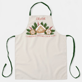 Delantal Navidades de la casa Gingerbread Cookie Baking Cre