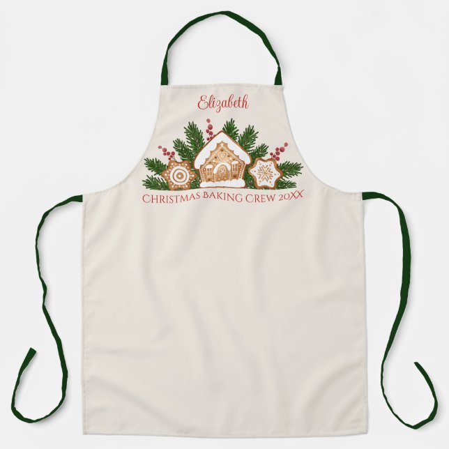 Delantal Navidades de la casa Gingerbread Cookie Baking Cre (Anverso)