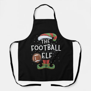 Delantal Navidades de la Familia Elf de Fútbol Americano