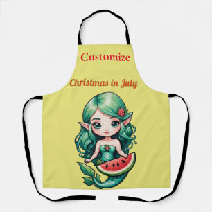 Delantal Navidades de la Sirenita de Julio Thunder_Cove