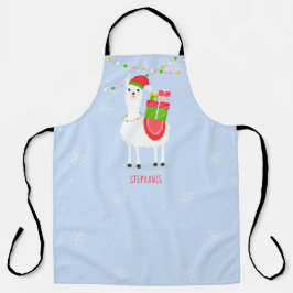 Delantal Navidades de Llama festiva
