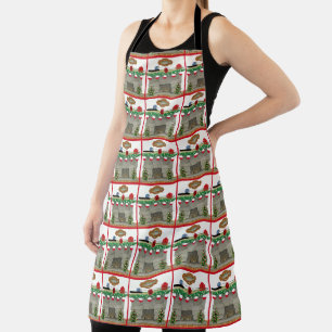 Delantal Navidades de los Ornamentos Bobber de la chimenea 