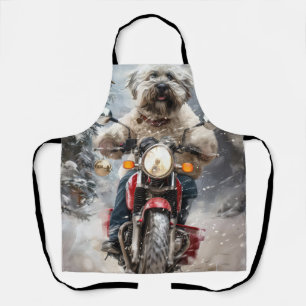 Delantal Navidades de motociclismo de perros de La Habana