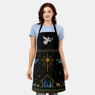 Delantal Navidades de Natividad Angel Sweater Christian Jes