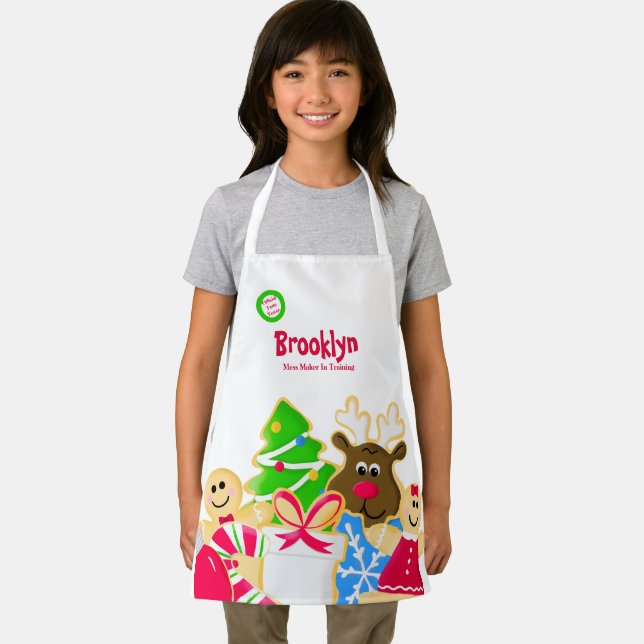 Delantal Navidades de niños extravagantes haciendo intercam (in situ)