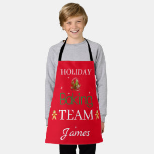 Delantal Navidades de nombre personalizado equipo de Holida