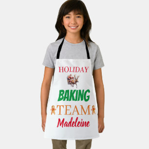 Delantal Navidades de nombre personalizado equipo de Holida