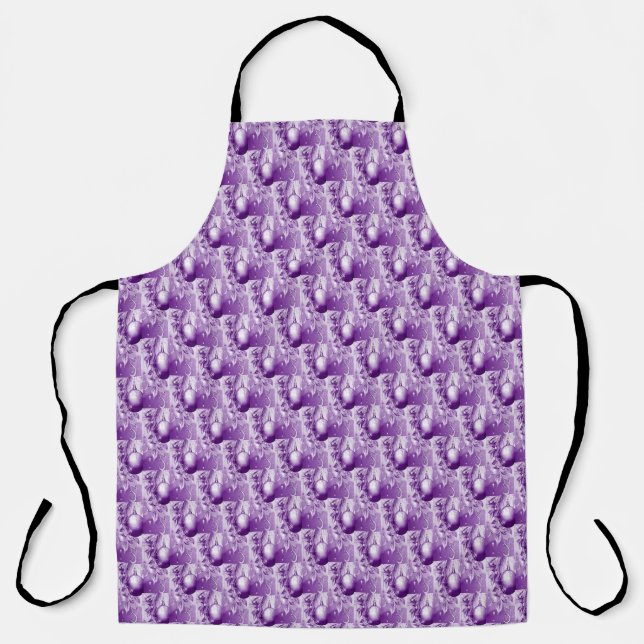 Delantal Navidades de Ornamentos Púrpura Apron (Anverso)