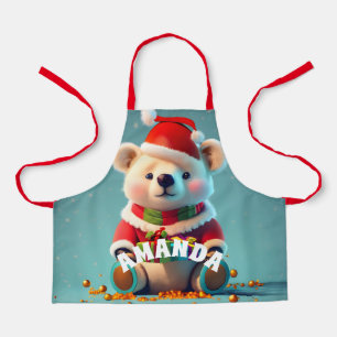 Delantal Navidades De Oso De Teddy Personalizados Niños