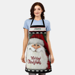 Delantal Navidades de Papá Noel Personalizados Feliz Navida