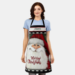 Delantal Navidades de Papá Noel Personalizados Feliz Navida