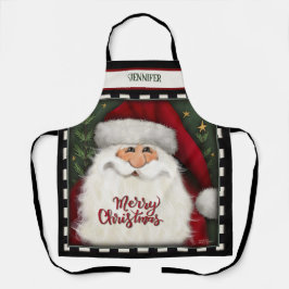 Delantal Navidades de Papá Noel Personalizados Feliz Navida