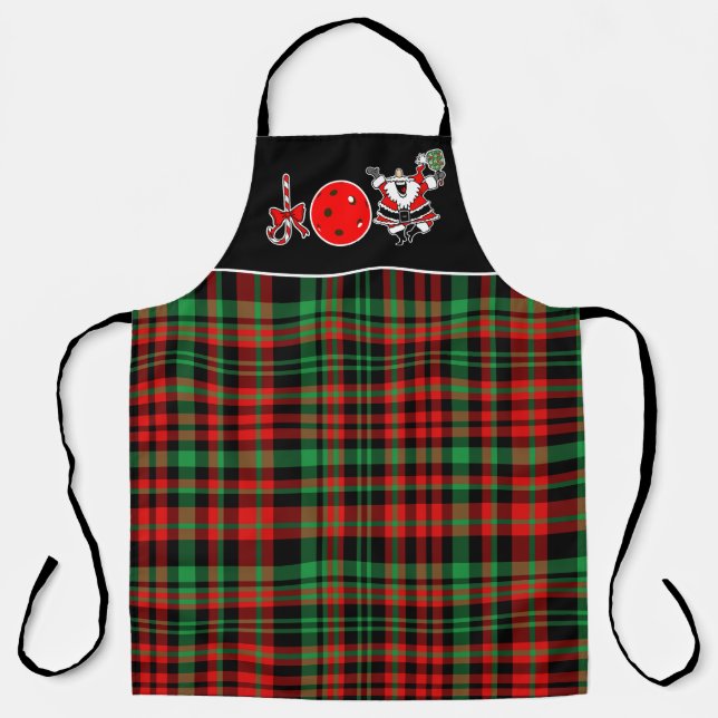Delantal Navidades de pelota Joy Santa Paddle Plaid (Anverso)