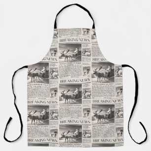 Delantal Navidades de periódicos de noticias de última hora
