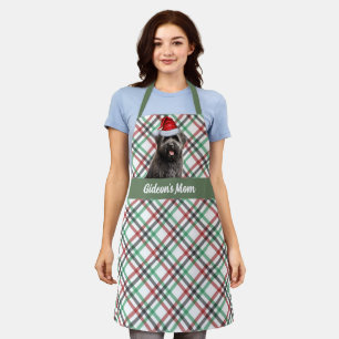 Delantal Navidades de perro de Holiday Plaid Bouvier de Fla