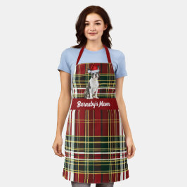 Delantal Navidades de Perro Terrier de Boston con Red