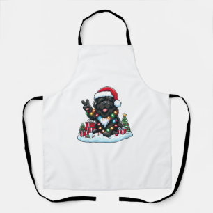 Delantal Navidades de perros de la mano de la paz de Terran