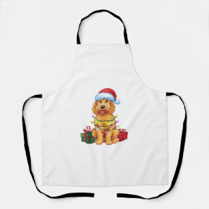 Delantal Navidades de perros de lujo de Santa Hat Goldendoo