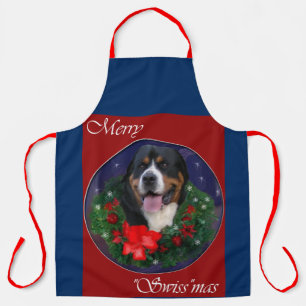 Delantal Navidades de Perros de Montaña de la Gran Suiza